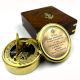 Brass Sundial Compass Gift with Engraved Message